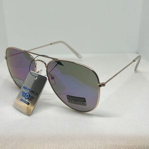 Air Force Aviator Unisex Mirrored Lens Sunglasses